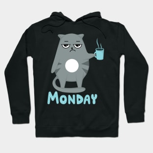 Monday Mood Cat Hoodie